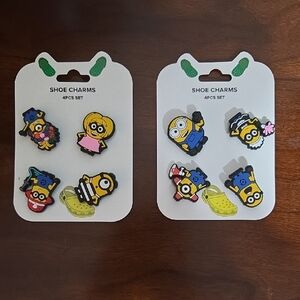 Minion-Themed Shoe Charms Set - Multicolor
